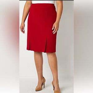 Evan-Picone Black Label Womens Crepe Skirt
Crimson Red Double Pleated Size 10